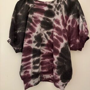 Maeve (Anthropologie) Tie-Dye Puff Sleeve Sweatshirt